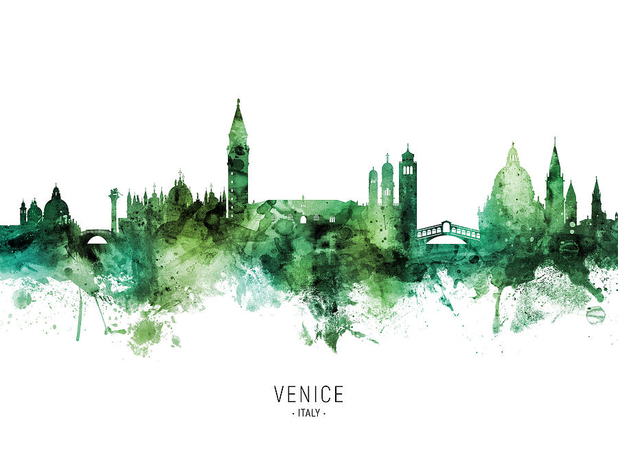 Venice Italy Skyline #10 Digital Art by Michael Tompsett