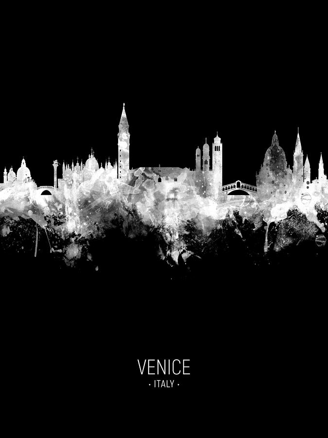 Venice Italy Skyline #56 Digital Art by Michael Tompsett