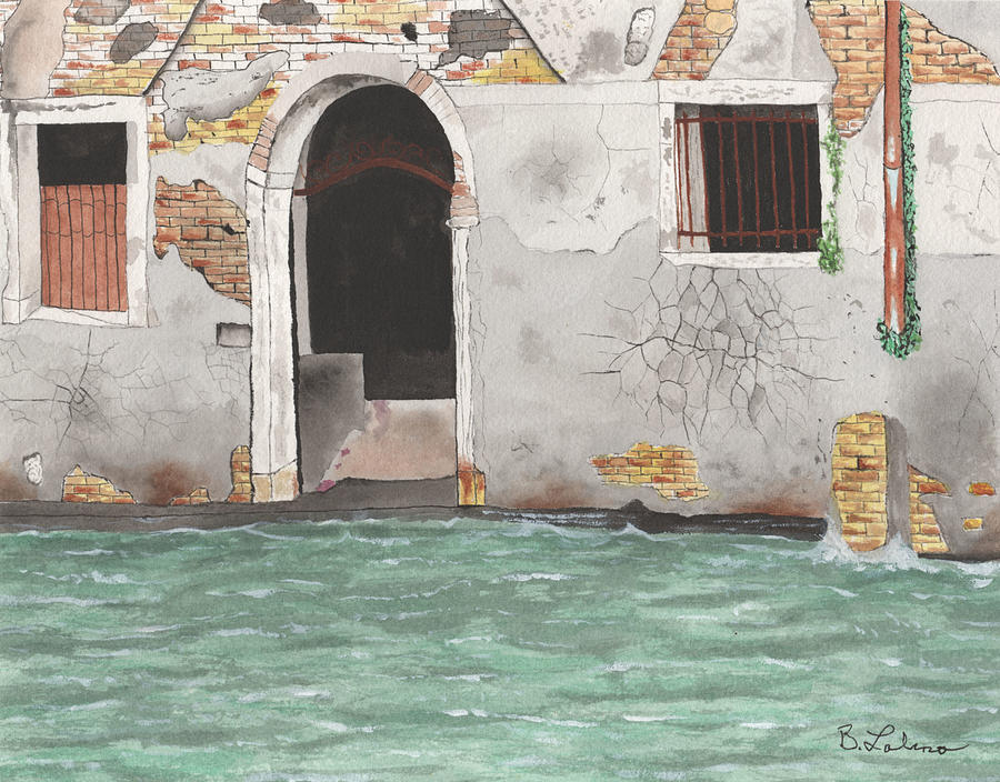 Venice Liquid Street Painting by Bob Labno
