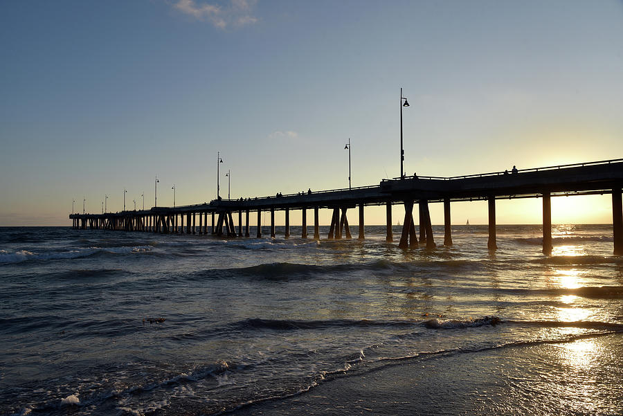 Venice Pier During a Beautiful Sunset Photograph by Mark Stout