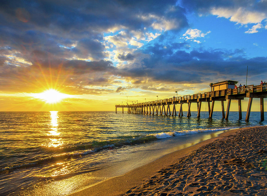 Venice Pier Sunset #3 Photograph by Jim Schwabel - Pixels