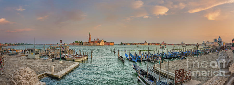 Venice romantic panorama with San Giorgio Maggiore and Giudecca Photograph by The P