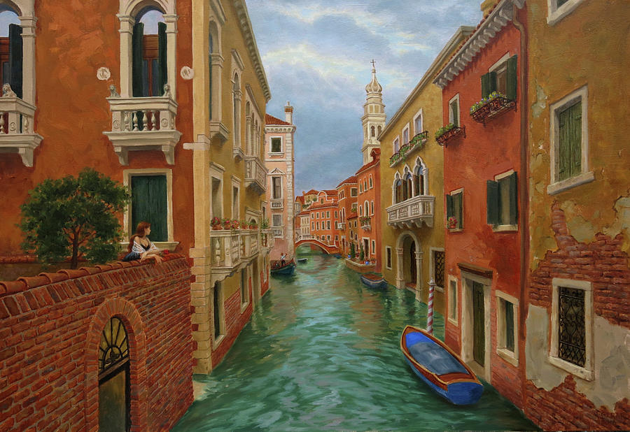 Venice Rose Painting by Johanna Girard