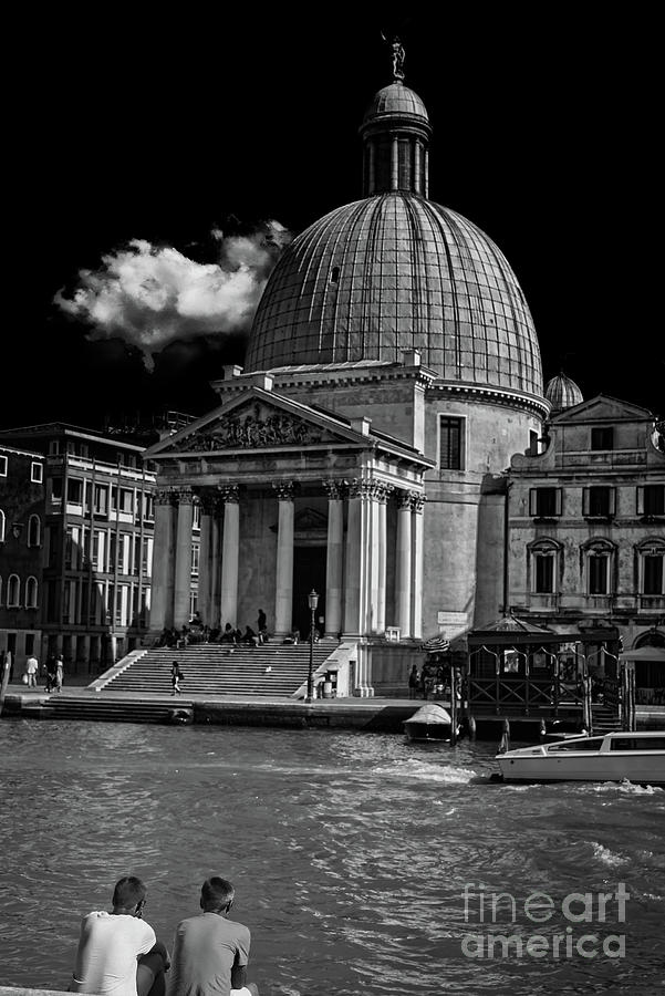 Venice San Simeon Piccolo church bnw Photograph by The P