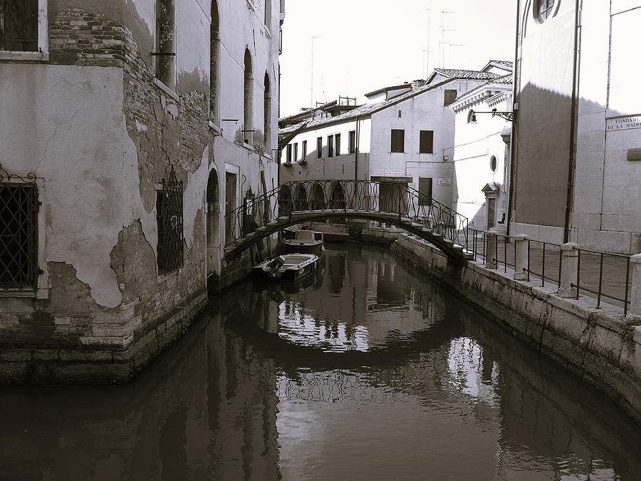 Venice sepia 2 Photograph by Lisa Mutch