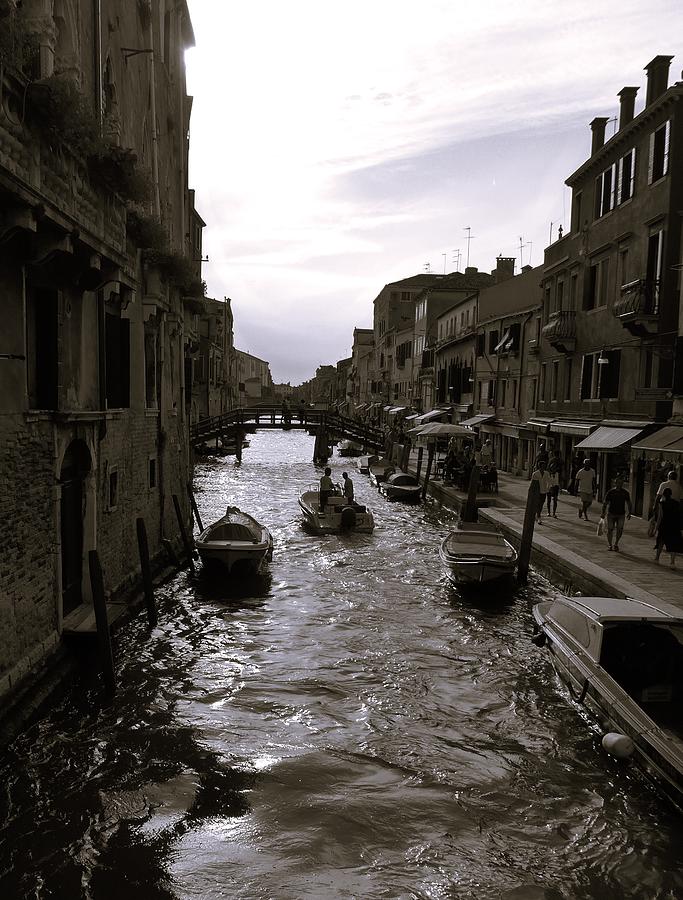 Venice sepia Photograph by Lisa Mutch