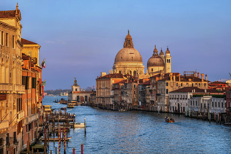 Venice Skyline At Sunset With Grand Canal Photograph by Artur Bogacki Venice Skyline At Sunset With Grand Canal Photograph by Artur Bogacki