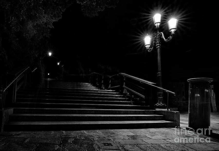 Venice staircase of the Accademia Bridge Photograph by The P