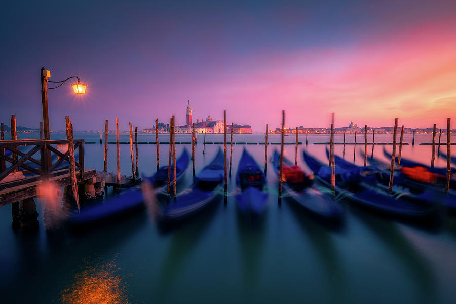 Venice Sunset #2 Photograph by Henry w Liu