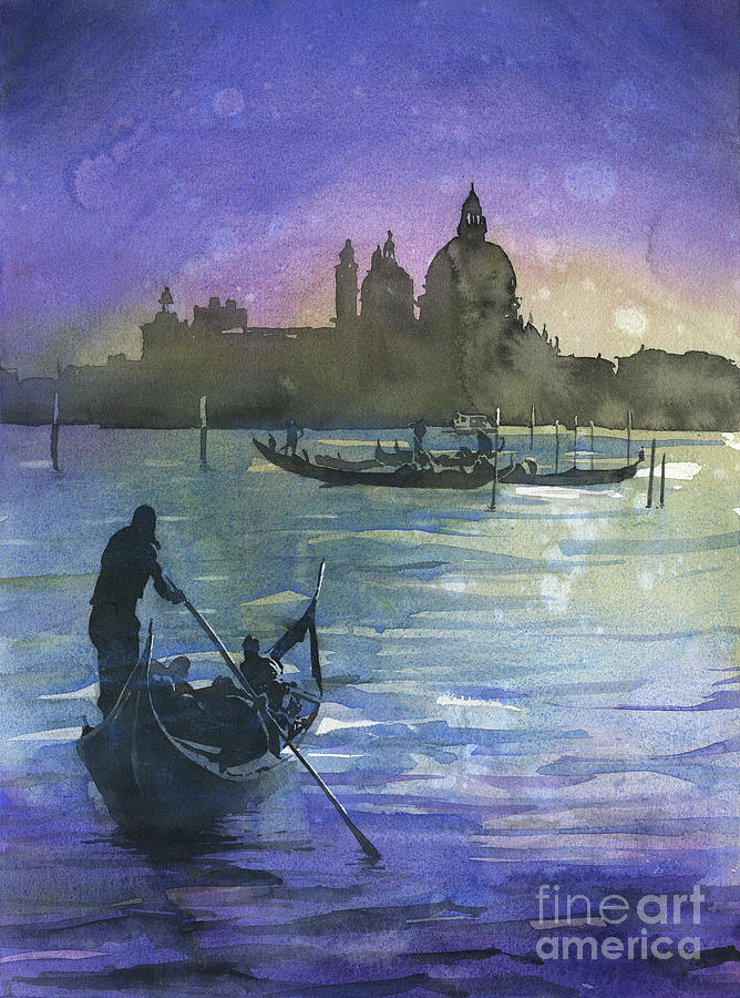 Venice Sunset IV Painting by Ryan Fox