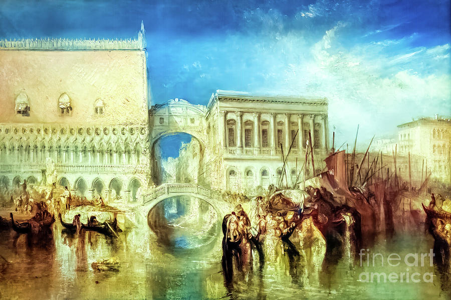 Venice, the Bridge of Sighs by JMW Turner 1840 Painting by JMW Turner