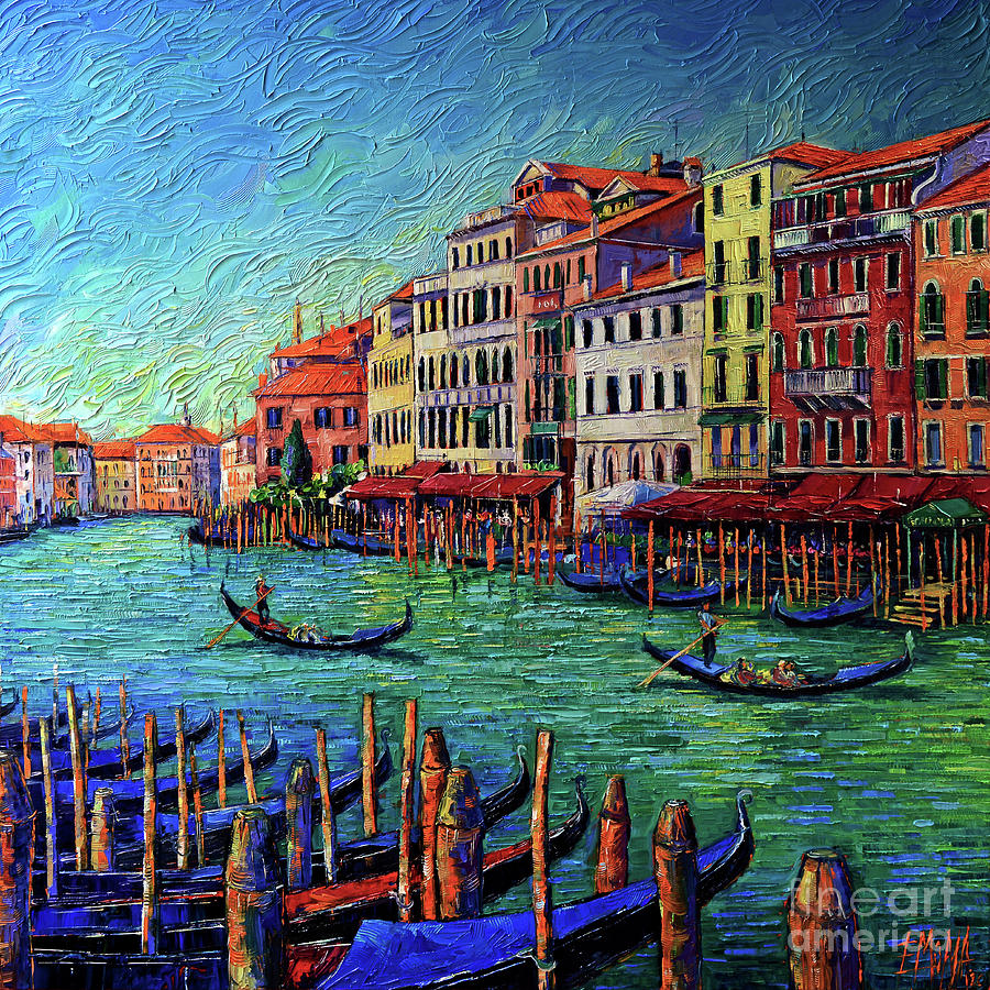 Venice View From Rialto Bridge Painting by Mona Edulesco