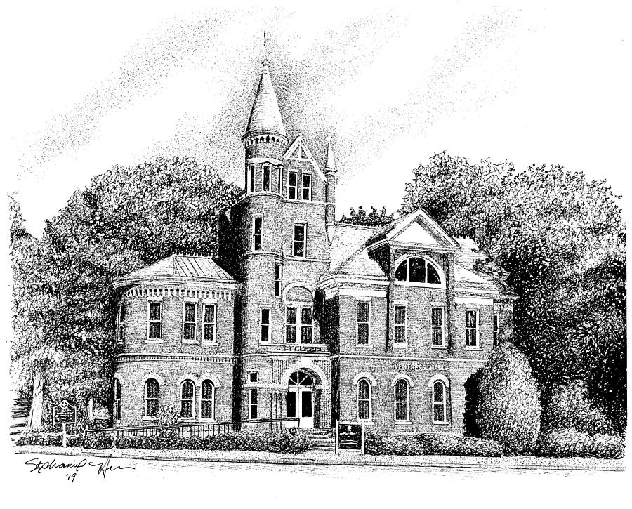 Ventress Hall, University of Mississippi, Oxford, Mississippi Drawing by Stephanie Huber