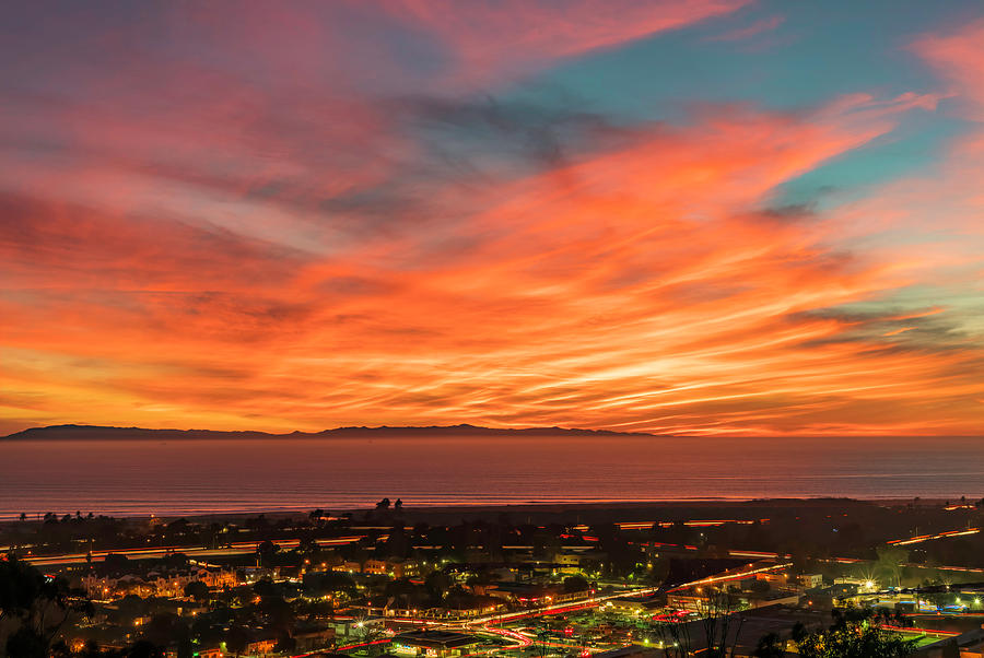 Ventura and Channel Islands Sunset Photograph by Lindsay Thomson