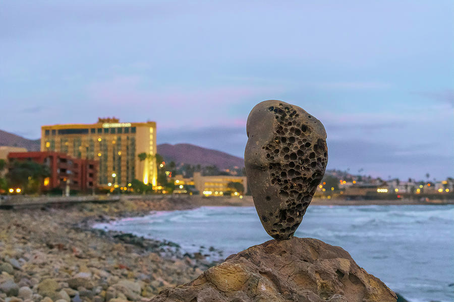Ventura Beach Balance Rock Photograph by Lindsay Thomson