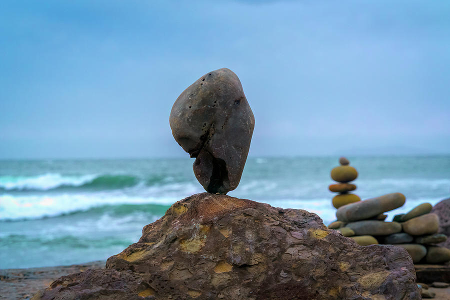 Ventura Beach Balance Rock 2 Photograph by Lindsay Thomson