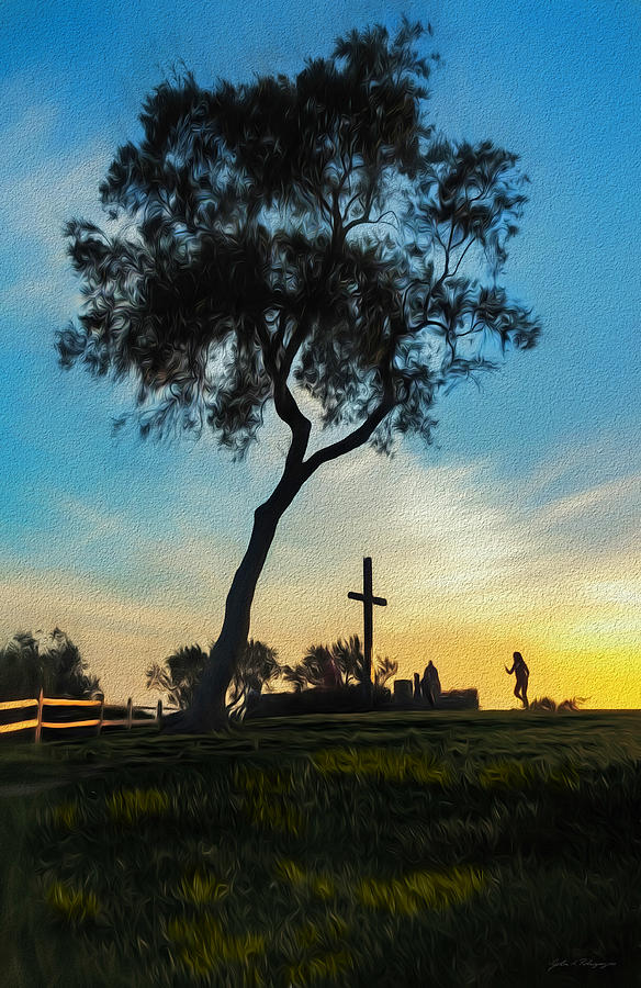 Ventura California Cross Before Thomas Fire Photograph by John A Rodriguez