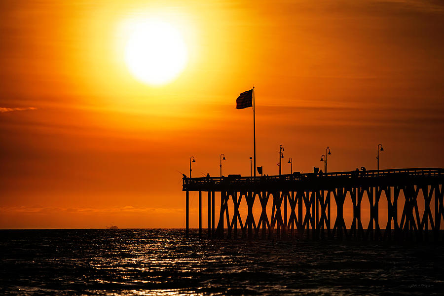Ventura, CA Pier at Sunset Photograph by John A Rodriguez