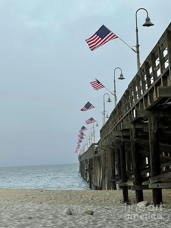 Black And White Photograph - Ventura Pier On A Foggy Day by Nina Prommer