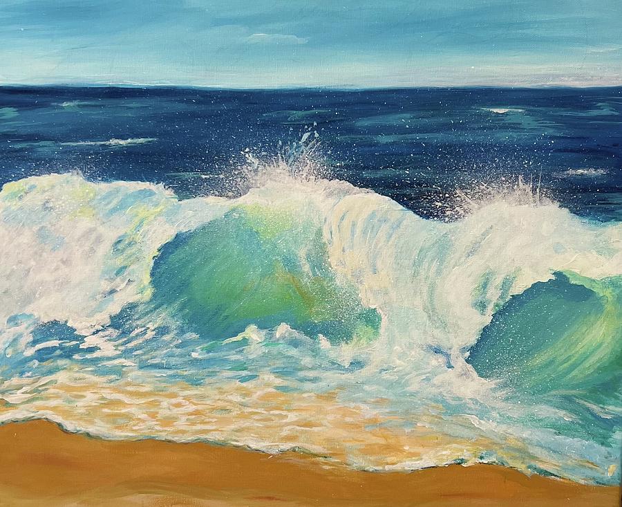 Beach Painting - Ventura Wave by Melin Baker