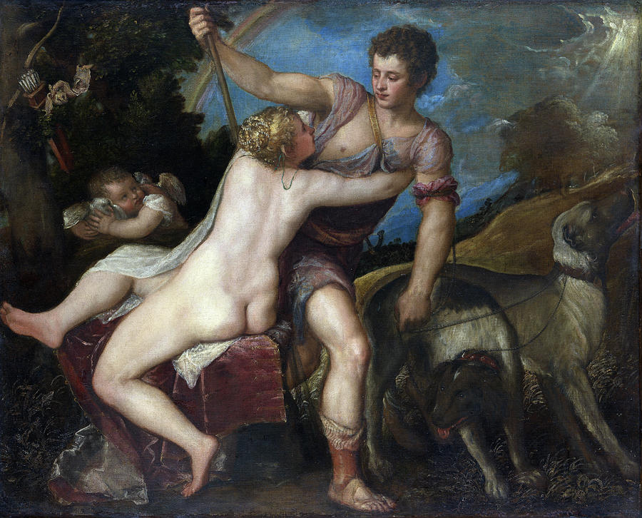 Venus Painting - Venus and Adonis                                      by Long Shot
