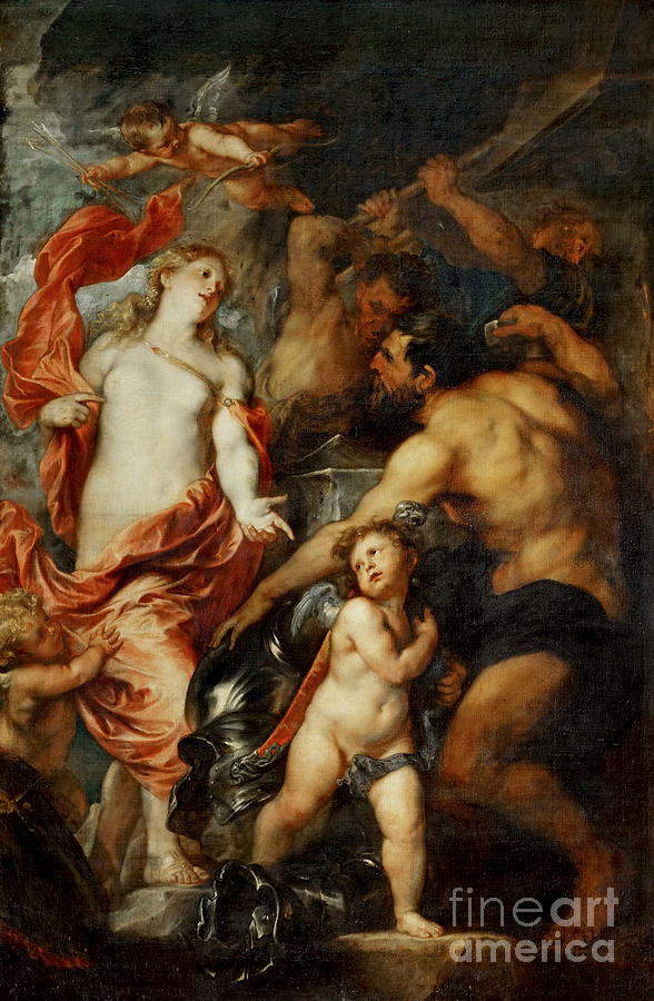 Venus at the Forge of Vulcan Painting by Sir Anthony van Dyck