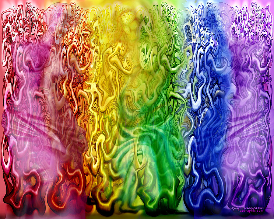 Venus de Rainbow Digital Art by Kevin Middleton