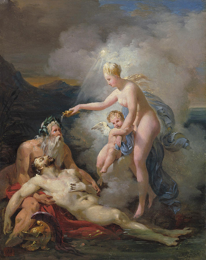 Venus Healing Aeneas 2 Painting by Merry-Joseph Blondel