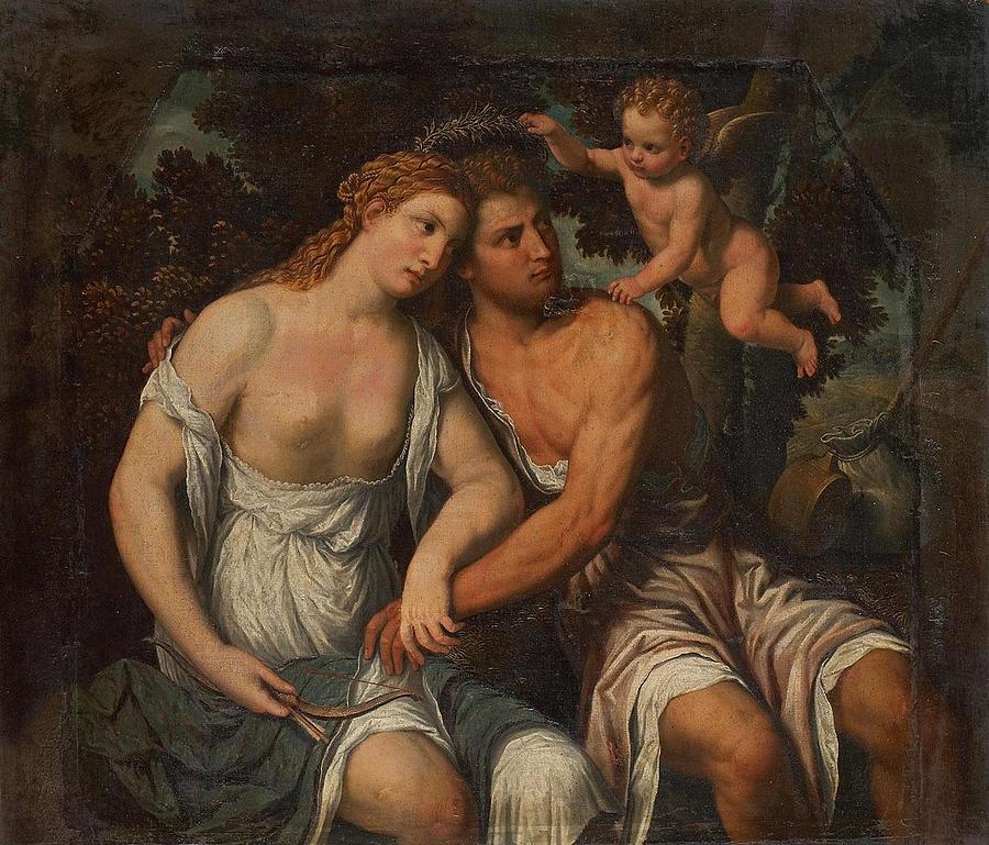 Venus und Adonis Venus and Adonis Painting by Paris Bordone Pixels