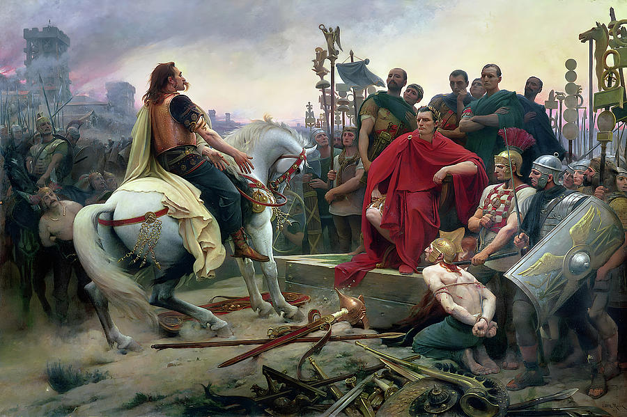 Vercingetorix Surrenders His Weapon at the Feet of Julius Caesar ...