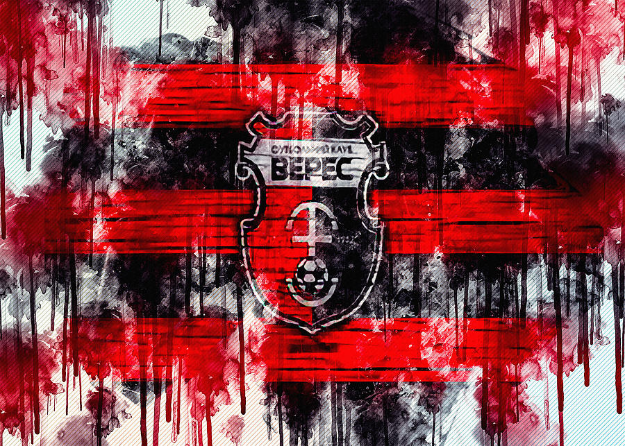 Veres Rivne Fc Upl Logo Soccer Painting by Sissy ANGELASTRO