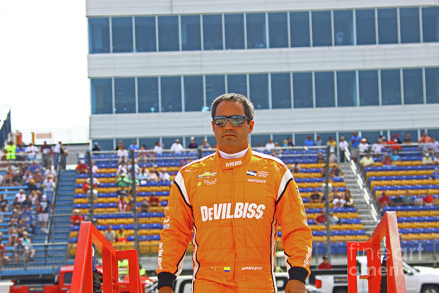 Juan Pablo Montoya - Verizon IndyCar Series Iowa Corn Indy 300 Photograph by Pete Klinger