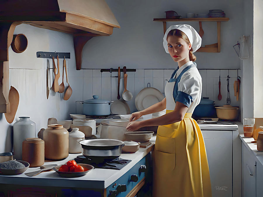 Vermeer 20th Century Digital Art by David Luebbert