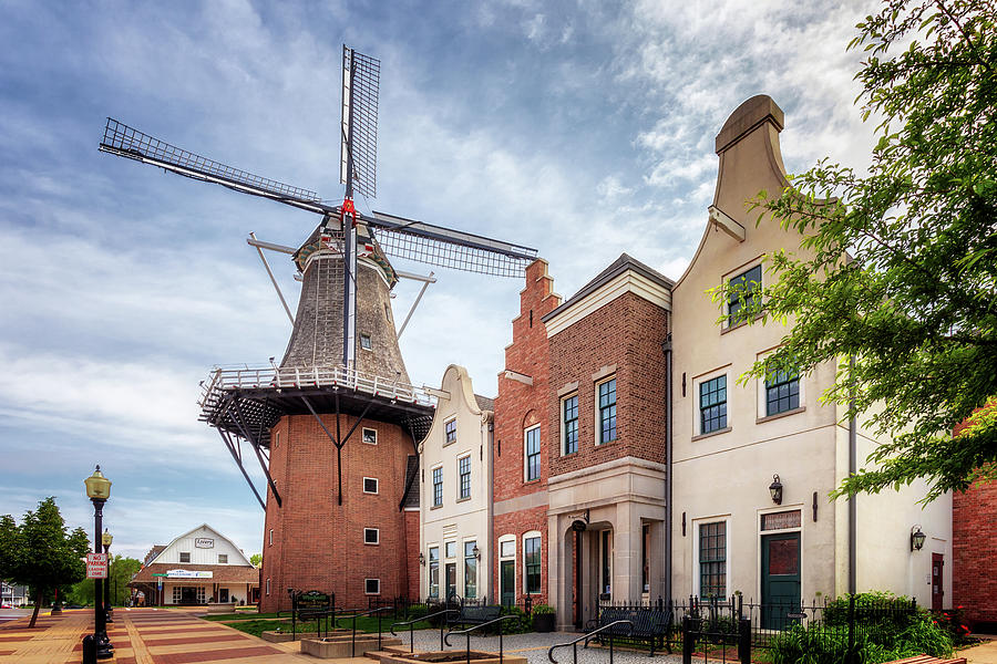 Vermeer Windmill and Pella Historical Village Photograph by Susan Rissi Tregoning
