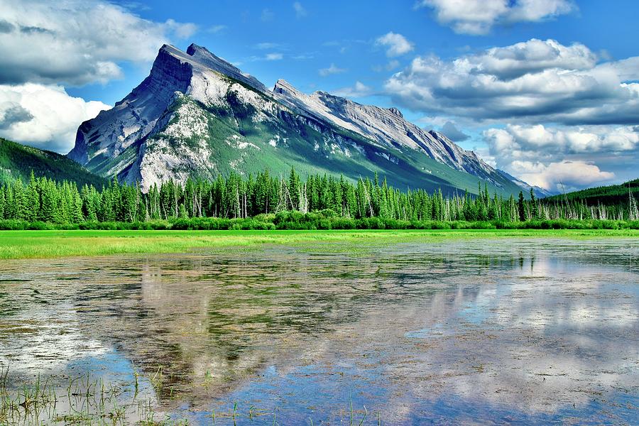 Vermillion Lakes on a Beautiful Summer Day Photograph by Frozen in Time ...