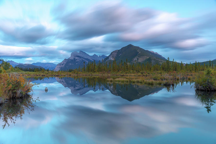Vermillion Lakes Reflection Canada Photograph by Dan Sproul