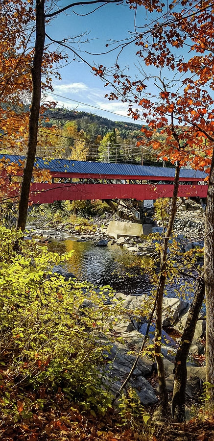 Vermont Autumn at Taftsville Covered Bridge 2 Photograph by Ron Long Ltd Photography