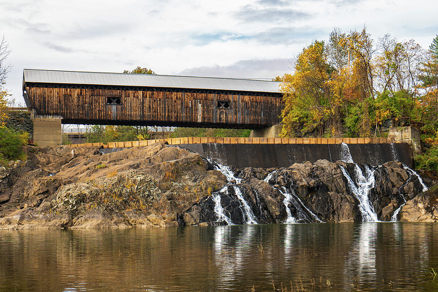 Vermont Autumn at Willard Twin Covered Bridges 5 Photograph by Ron Long Ltd Photography