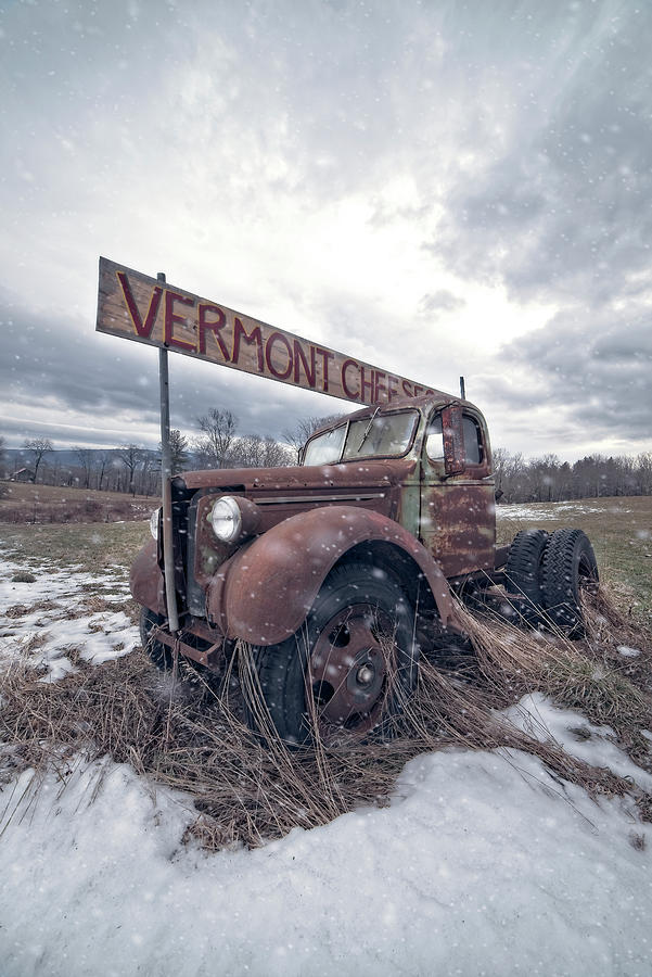 Vermont Cheese Antique Truck Photograph by Joann Vitali