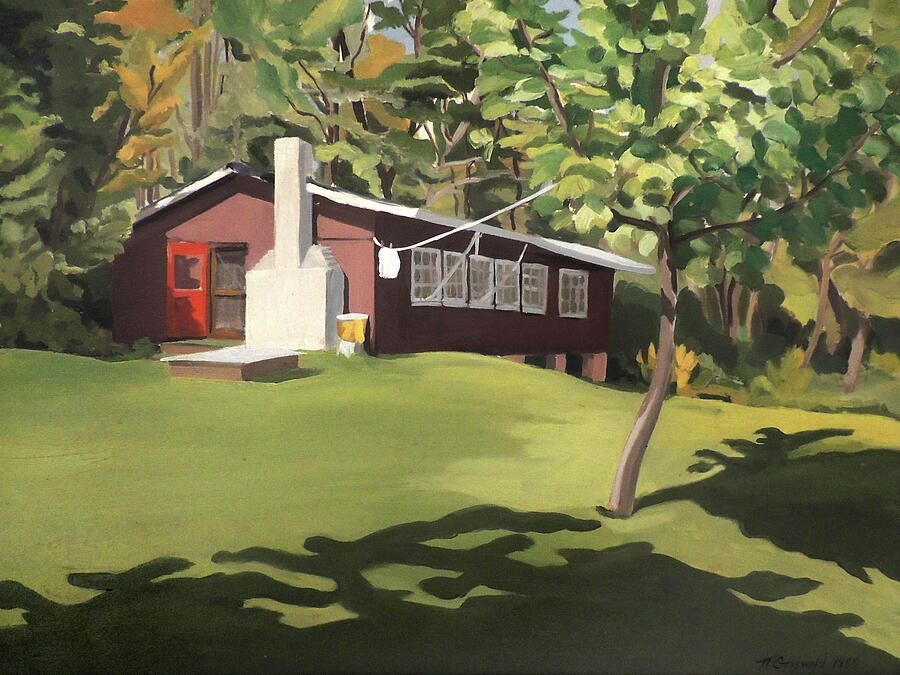 Vermont Cottage at Lake Ninevah Painting by Nancy Griswold