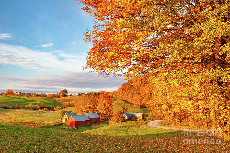 Vermont Countryside - Fall in New England Photograph by Brian Jannsen
