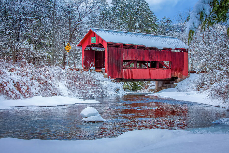 Vermont covered bridge Photograph by Jeff Folger Vermont covered bridge Photograph by Jeff Folger