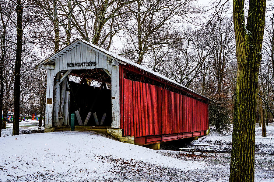 Vermont Covered Bridge - Kokomo, Indiana Photograph by Scott Smith