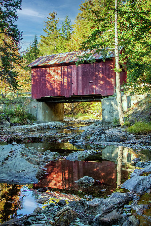 Vermont Covered Bridge Over The Stony Brook Photograph