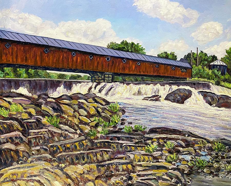 Vermont Covered Bridge Painting by Richard Nowak