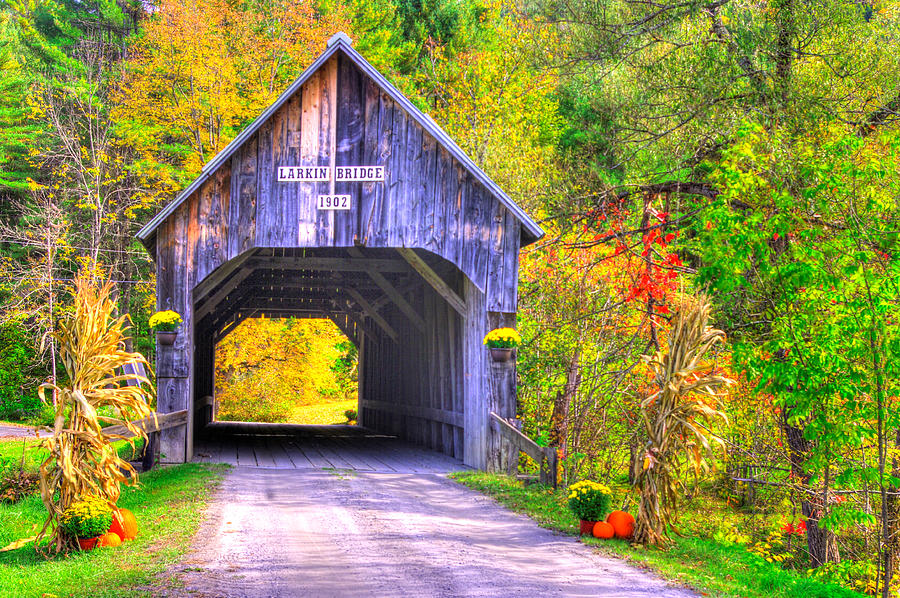 Vermont Covered Bridges Larkin Covered Bridge No 4 Over First Branch   Vermont Covered Bridges Larkin Covered Bridge No 4 Over First Branch White River Orange County Michael Mazaika 