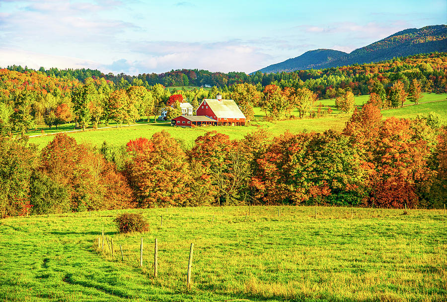 Vermont Fall Scene Photograph by Gordon Ripley