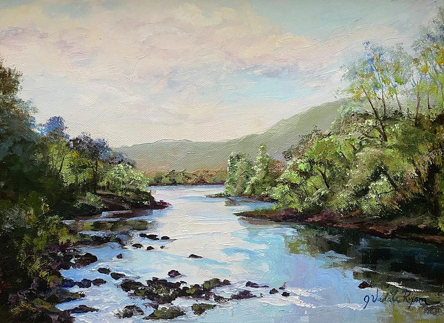 Vermont River Painting by Judy Rixom