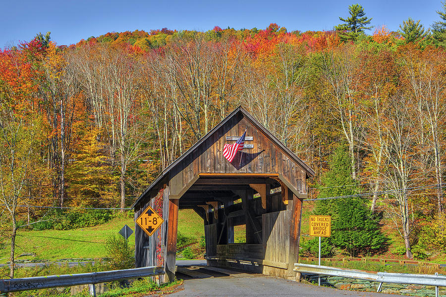 Vermont Warren Covered Bridge Photograph by Juergen Roth