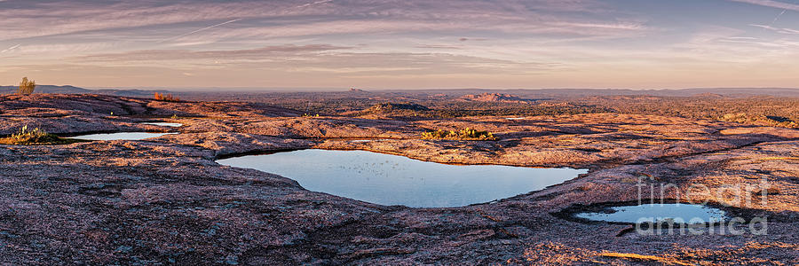 Vernal Pools on Top of Enchanted Rock - Texas Hill Country Fredericksburg Gillespie County Photograph by Silvio Ligutti